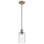 Innovations Lighting - Candor 1-Light Mini Pendant, Brushed Brass, Clear Waterglass - A truly dynamic fixture, the Ballston fits seamlessly amidst most decor styles. Its sleek design and vast offering of finishes and shade options makes the Ballston an easy choice for all homes.