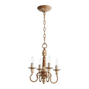 Four Light French Umber Up Chandelier