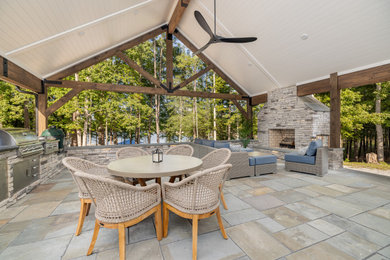 Example of a beach style patio design in Other