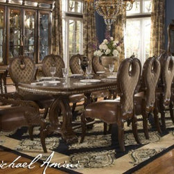AICO Furniture - The Sovereign Rectangular Table Set - 57002-51-11pc - Dining Tables