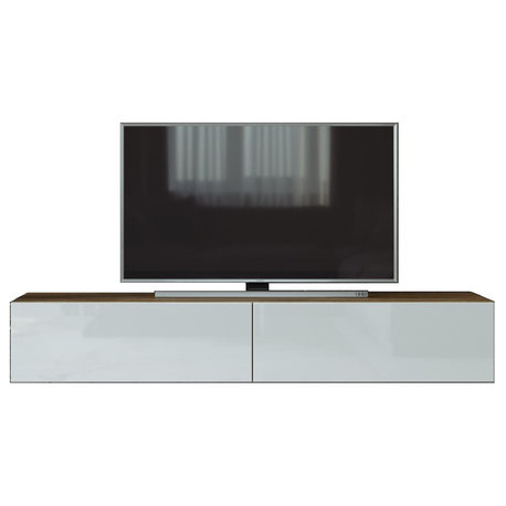 VIGO TV Stand 71 inch, Oak Country/White