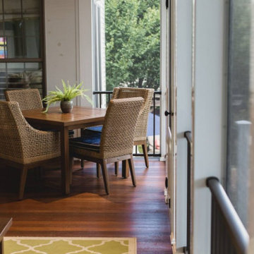 Screened Porch Interior - Notice the Mahogany Floor