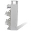 VidaXL Shoe Cabinet With Drawer and Top Glass Shelf, White