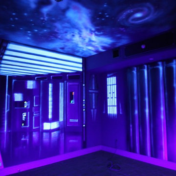 Media Room Mural "Space Ship"