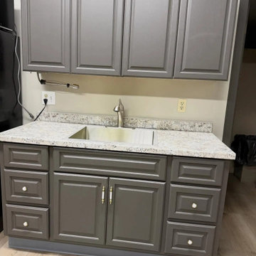 Commercial Bathroom and Office Remodel - LVP, Ceiling