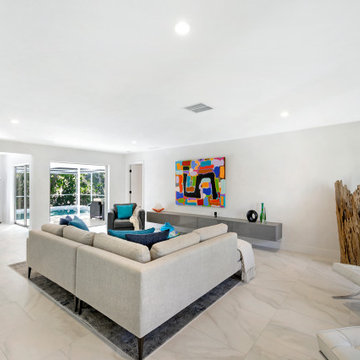 Mid-Century Modern Living Room Staging — Siesta Key, Sarasota