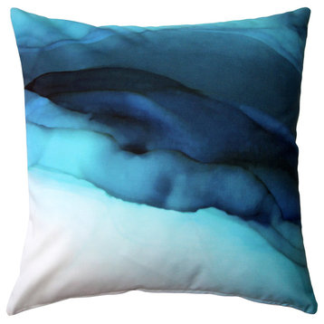 Karalina Design Watercolor Throw Pillow 20"x20", Beneath the Waves