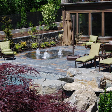 Pool Deck and Splash Fountain