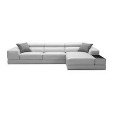 Memory Foam Sectional Sofas Houzz Mod Wallen Sectional Sofa Light Gray Sofas