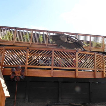 Tri-level Wood Deck