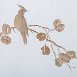 Wood Carved Bird on Branch - Picture Frames