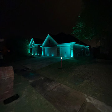 6 lights per m Permanent Holiday Lighting + RGBWW landscape lighting