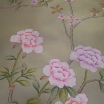 Oriental silk wallpaper in China-Details