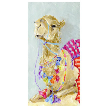 "Sweet Camel" Stretched Canvas Art by Susan Pepe, 12"x24"