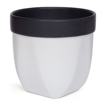 Versa Ceramic Pot, Black 5" High