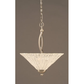Bow 2 Light Pendant In Brushed Nickel (274-BN-719)