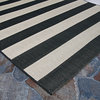 Couristan Afuera Yacht Club Indoor/Outdoor Area Rug, Onyx-Ivory, 5'3"x7'6"