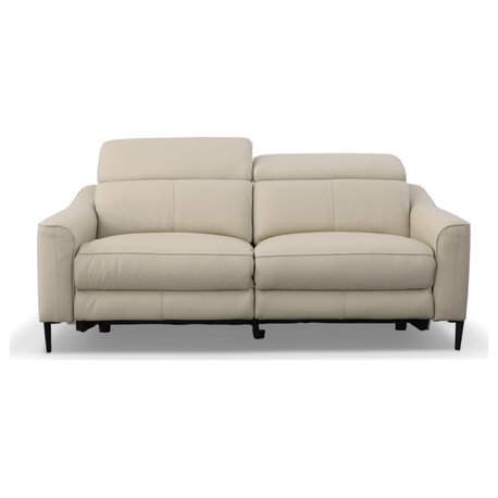 Divani Casa Eden Modern Grey Leather Sofa