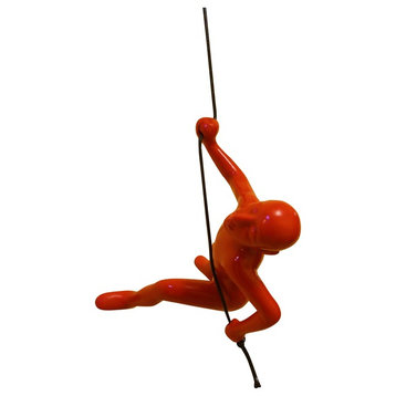Climbing Man Wall Art- Position 1- VARIOUS COLORS AVAILABLE- CUSTOMIZABLE!, Red