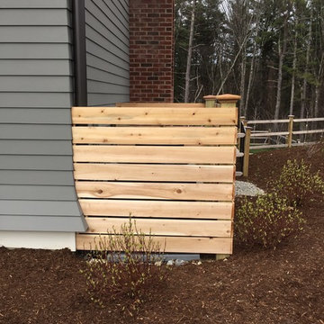 Horizontal boards cedar fences