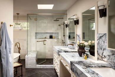 Example of a transitional bathroom design in Vancouver