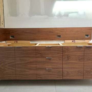 Custom Floating Walnut Vanity