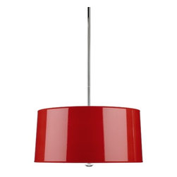 Robert abbey lighting Penelope Pendant Red / Polished Nickel - Pendant Lighting