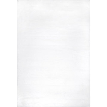 nuLOOM Zelie Shag Striped Kids Area Rug, White, 6'x9'