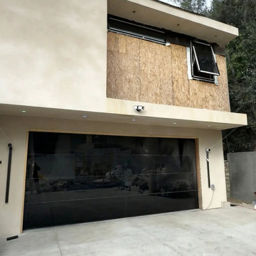 Modern Custom Villa Exterior with Luxury Aluminum Glass Garage Door