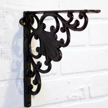 Cast Iron Corner Brackets, Set of 2