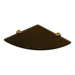 Floating Corner Glass Shelf With Chrome Brackets Contemporary Display And Wall Shelves By Fab Glass And Mirror