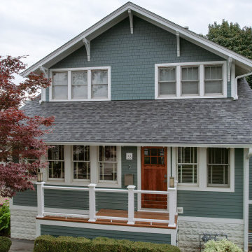 Blue Spruce James Hardie Siding & Front Porch, Arlington Heights, IL