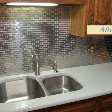 London Grey Caesarstone with Stainless Steel Backsplash
