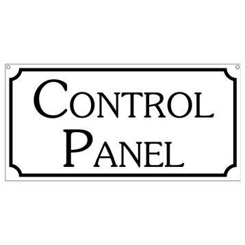 Control Panel, Aluminum Boardwalk Carnival Fair Ride Sign, 6"x12"