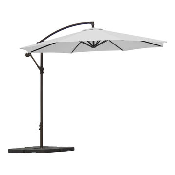 10' Outdoor Patio Cantilever Umbrella, White