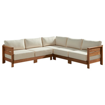 Barton Weather-Resistant Outdoor Sectional With Stain-Resistant Cushions