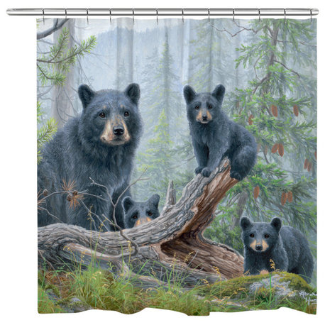 Family Bears Shower Curtain