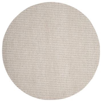 Safavieh Natura Collection NAT311A Rug, Ivory/Silver, 4' x 4' Round