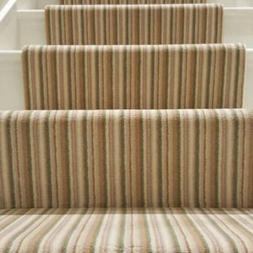 Striped Carpet Runner to Stairs