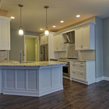 Modern New Build Home with Distressed Wide Plank Hardwood Flooring