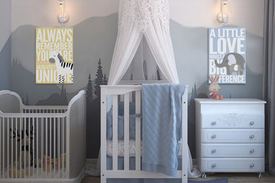 Cottage chic nursery photo in Orange County