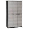 vidaXL Garden Storage Cabinet With 4 Shelves Black/Gray