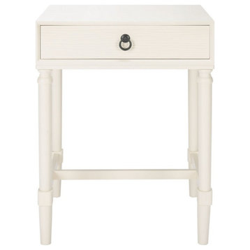 Hazel One Drawer Accent Table White