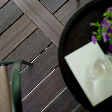 Balcony Deck - Distinction Collection Rustic Walnut and CP315 Composite Railing