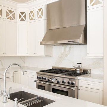 Custom white kitchen design