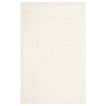 Safavieh Milan Shag Collection SG180 Rug, Ivory, 4' X 6'