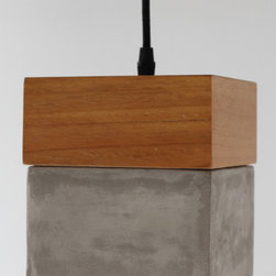 Box Concrete Styled Pendant Light - Pendant Lighting