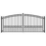 ALEKO - Aleko Dual Driveway Gates Iron Gates Steel Gate New Paris New Style 14' - Are you seeking high quality ornamental wrought iron gates without the high price? We have the perfect alternative for you. We offer designs you will not find anywhere else! All of our gates capture the classic elegance of wrought iron gate designs and offer affordable prices. Our quality gates are all powder coated and galvanized for years of trouble free good looks and security. 2 Posts and 4 Hinges Included! Replacement warranty 10 years. We use Duplex System when make our gates: Galvanized Steel and Powder Coated Paint.