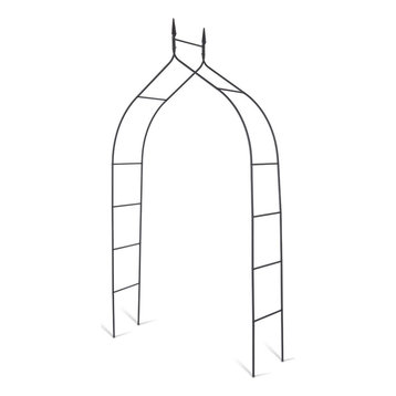 Costway 8'4'' High x 4'7'' Wide Steel Garden Arch Rose Arbor Plant Outdoor