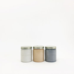 Medium Concrete Jars / Set of 3 / White, Blush, Light Gray - Decorative Jars And Urns
